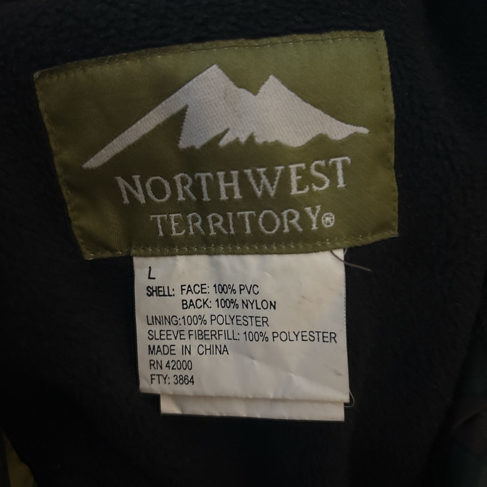 Northwest Territory Men’s Camo Rain Jacket with Hood and Pockets Size L - Picture 4 of 4